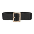 Simple Metal Pin Buckle Elastic Waist Belt