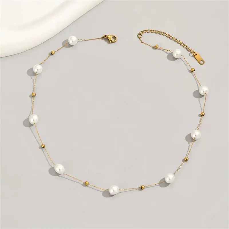 Simple Pearl Necklace - A2XL434 - electronic accessories