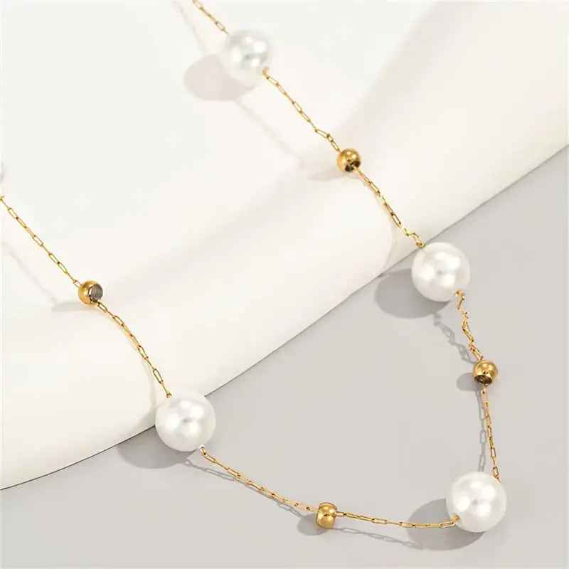 Simple Pearl Necklace - A2XL434 - electronic accessories