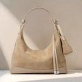 Simple Suede Leather Dumpling Bag