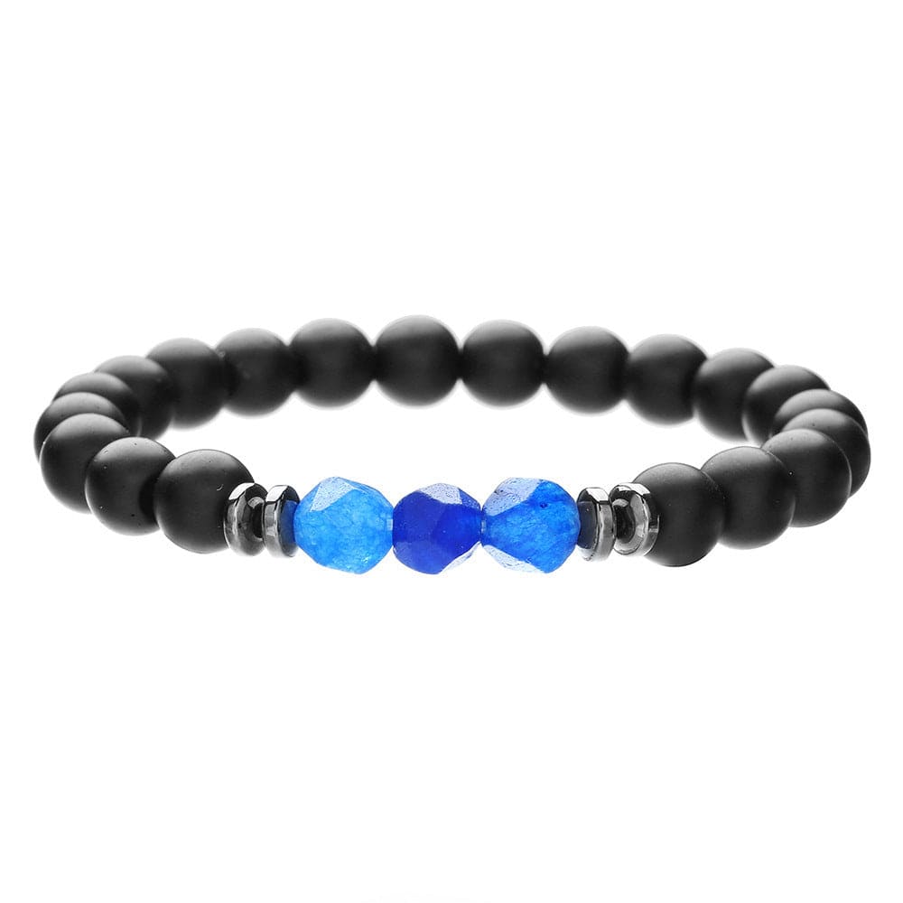 Simple Turquoise Wooden Bead Bracelet - ZJ13476 - electronic accessories