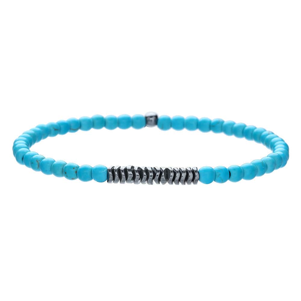 Simple Turquoise Wooden Bead Bracelet - ZJ13483 - electronic accessories