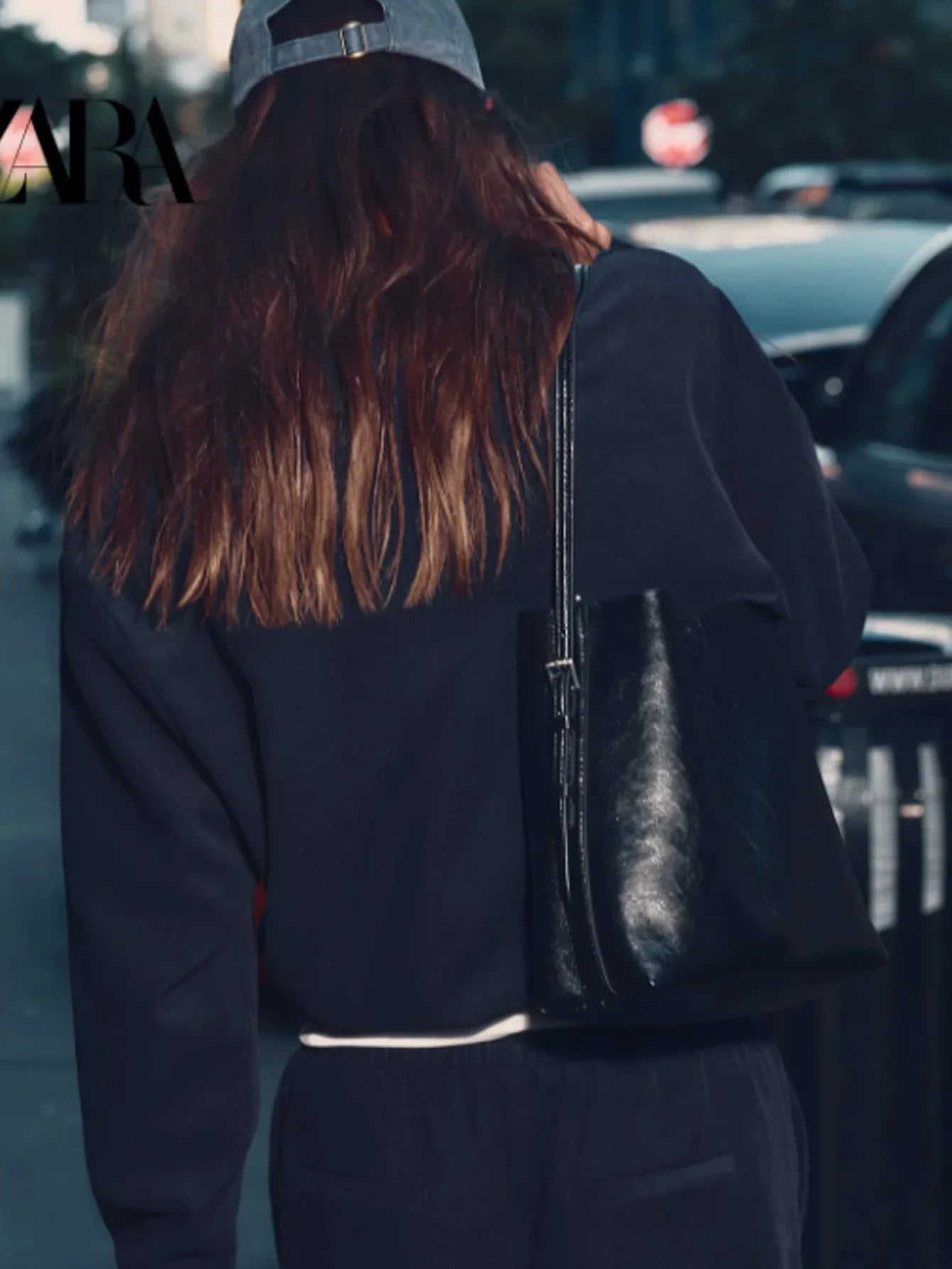 Simple Women’s Bag Black Double Strap Single Shoulder Atmospheric Handheld Crossbody Bucket - black / S