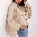 Single Breasted Tassel Women Jackets Vintage