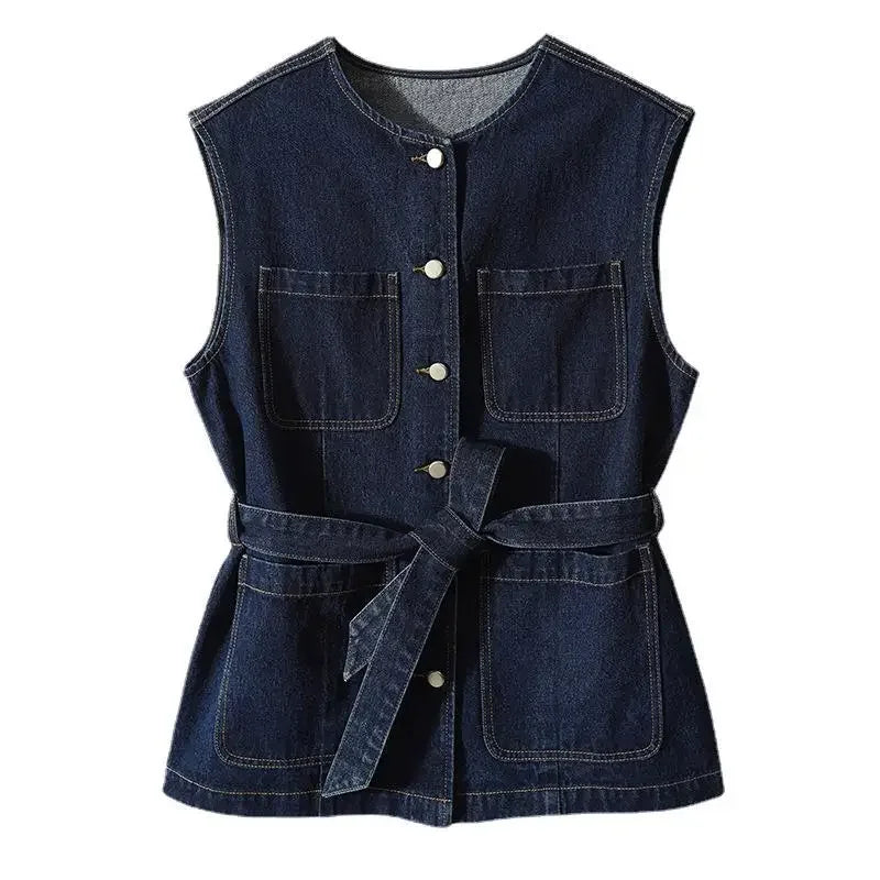 Sleeveless Large Pocket Vest Jacket