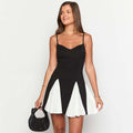Sleeveless Single-shoulder Suspender Stitching Dress - Other
