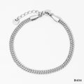 Small Round Bead Chain Necklace Bracelet Set - Silver B434 - electronic accessories