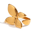 Smooth Opening Butterfly Ring - Gold - electronic accessories