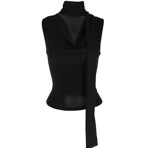 Solid Tank Women Sleeveless V-Neck Lady Top Fashion - S / black - Other