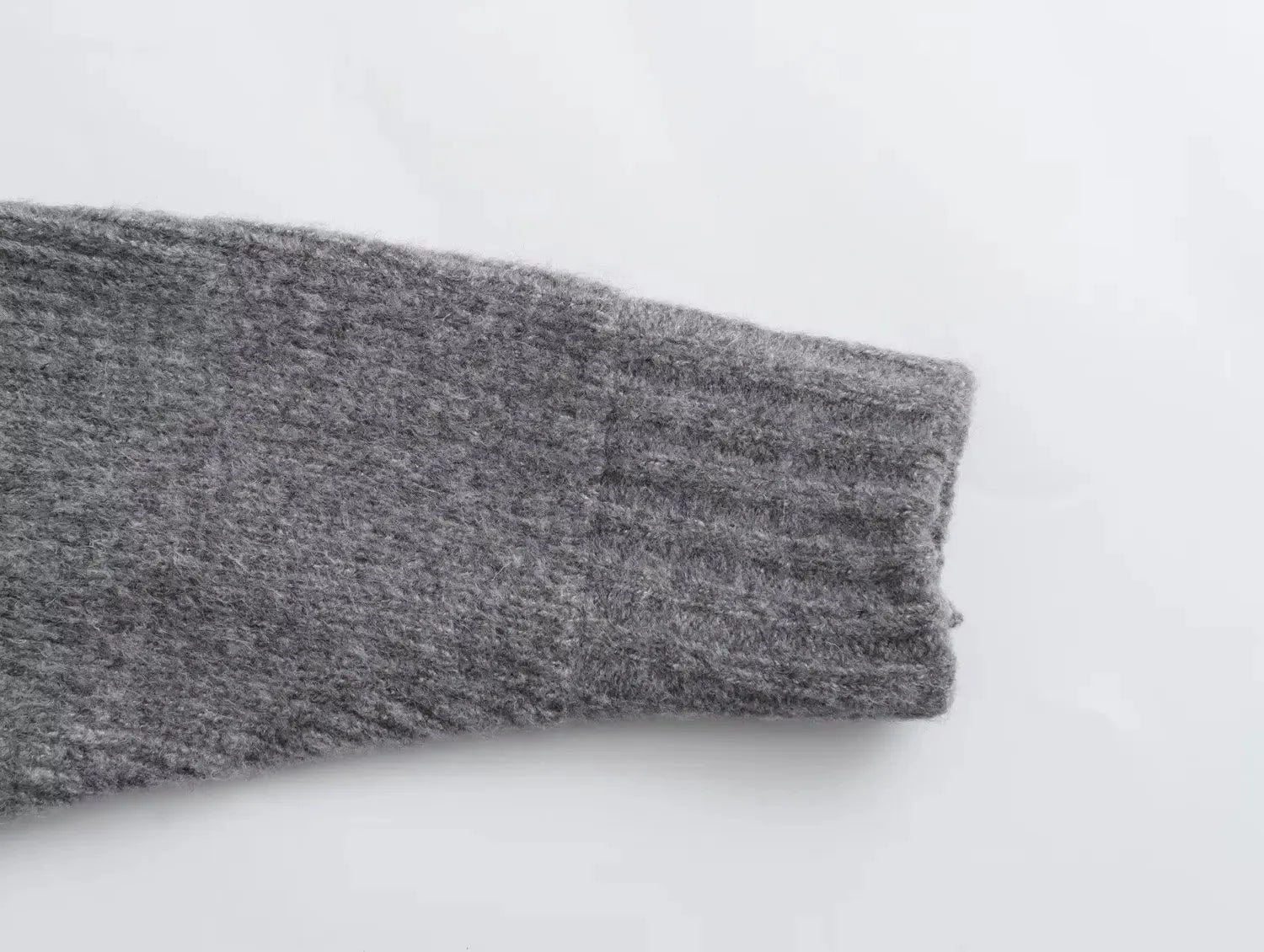 Solid Zipper Round Collar Sweater For Women High Street - Other