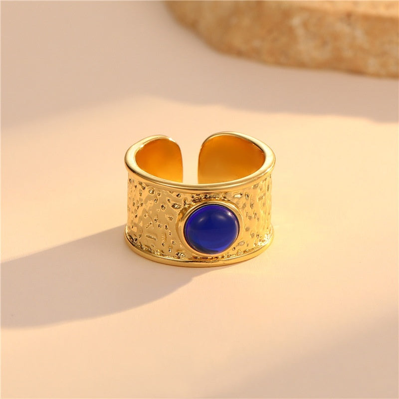 Special-interest Design Thick Type Open Ring - 14K Gold H12816 - electronic accessories