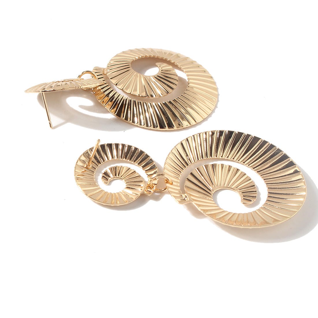 Spiral Earrings - Gold - electronic accessories