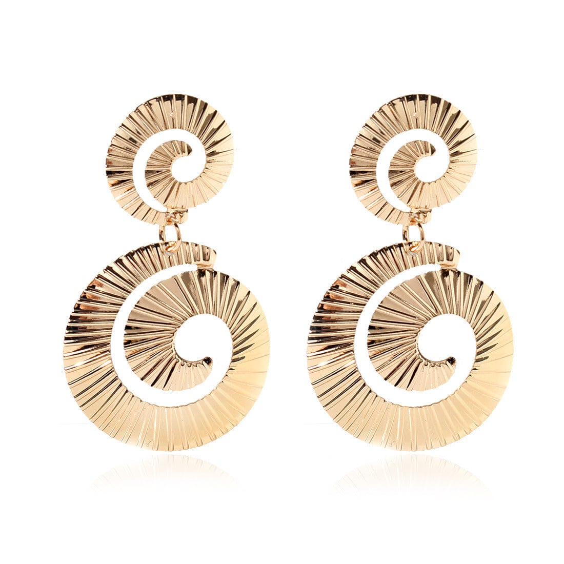 Spiral Earrings - Gold - electronic accessories