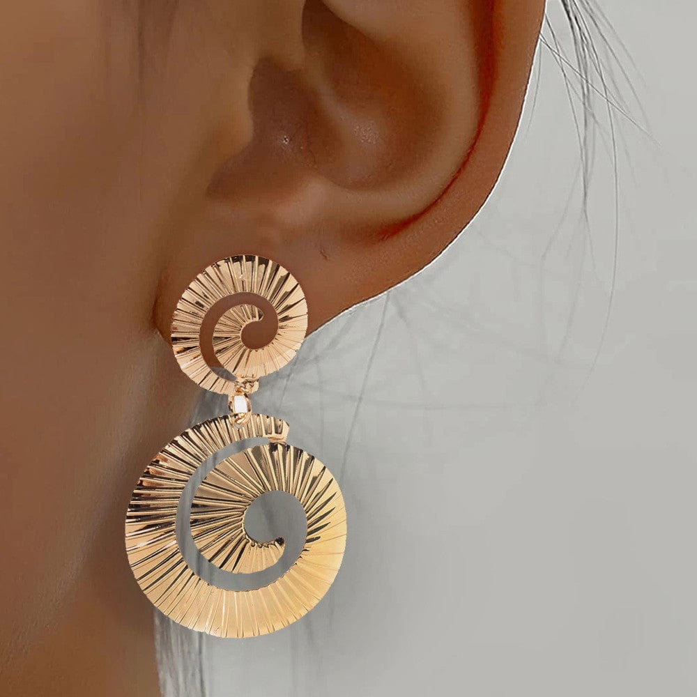 Spiral Earrings - Gold - electronic accessories