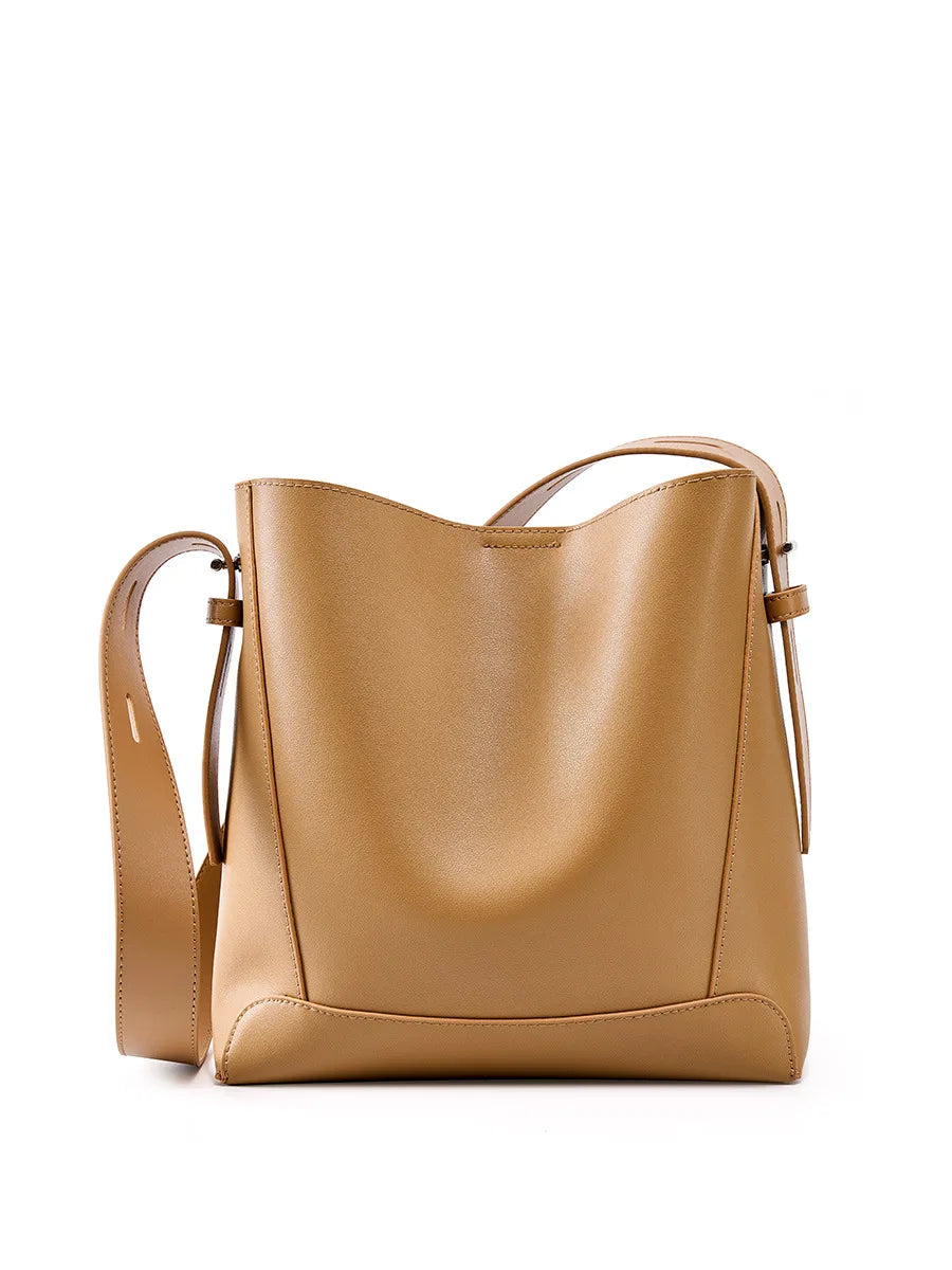 Split leather Cowhide Women Shoulder Bag