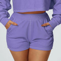 Sports Straight Casual Shorts Women’s - purple / S