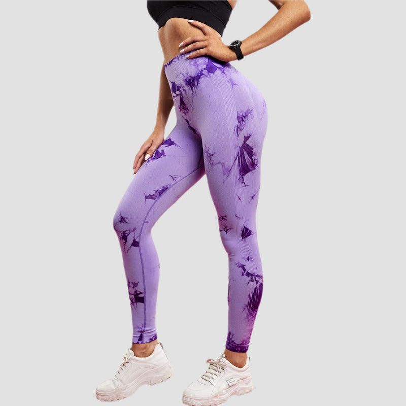 Sports Trousers Skinny Peach Hip Raise High Waist - Bright Purple / L - Other