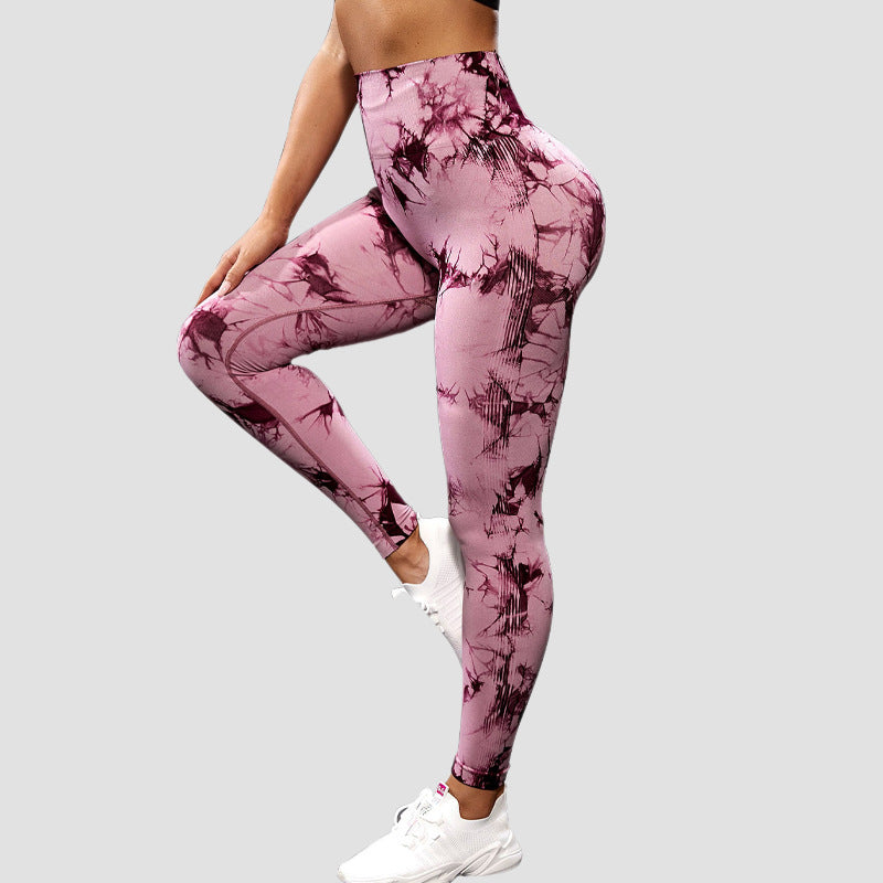 Sports Trousers Skinny Peach Hip Raise High Waist - Pink Purple / L - Other