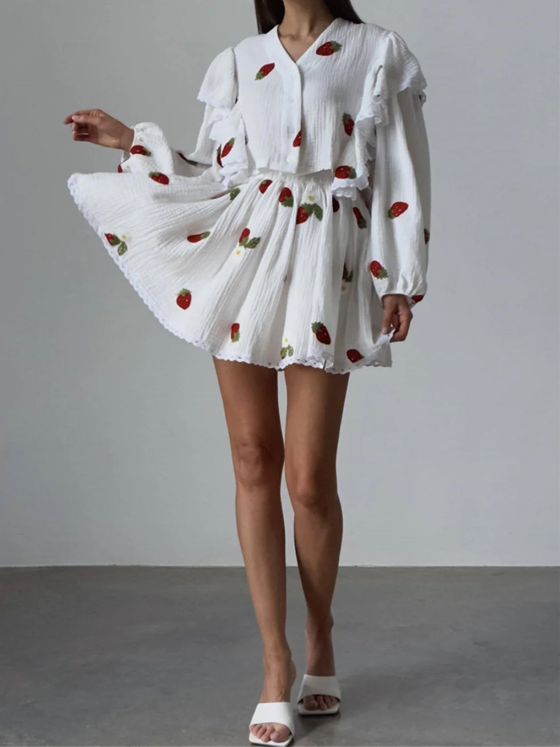 Spring Cotton and Linen Skirts Sets