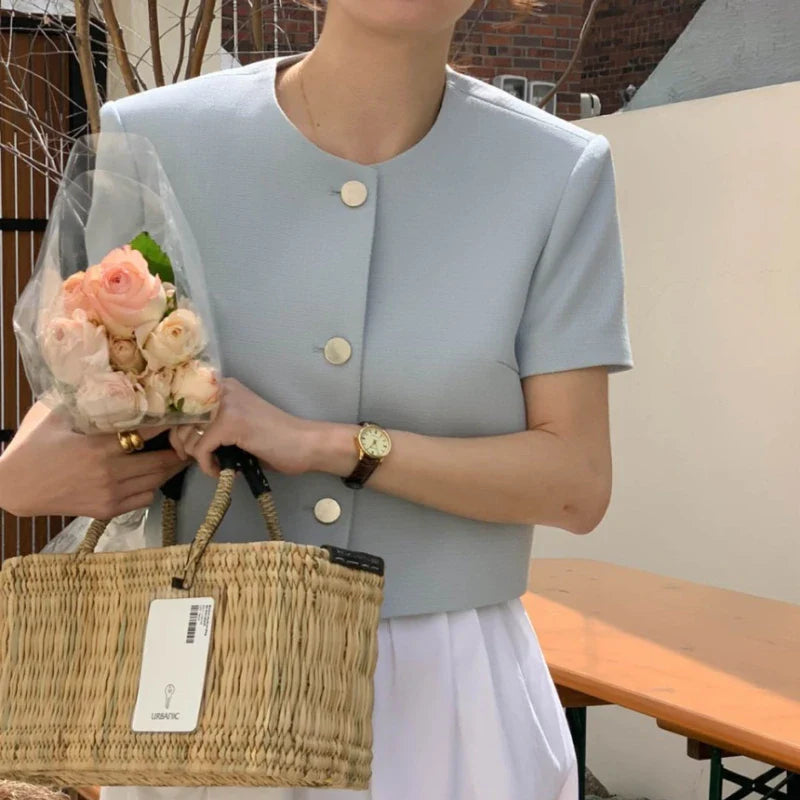 Spring Summer Elegant Women’s Jackets - blue / One Size