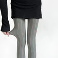 Spring Women’s Tights Striped Patchwork - Green / One Size