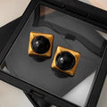 Square Black Agate Middle Ancient Gold Earrings For Women - EH2249 - electronic accessories