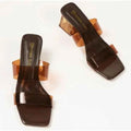 Square Toe Shallow Slippers High Quality