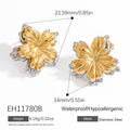 Stainless Steel Butterfly Two-color Three-color Ear Studs - EH11780B - electronic accessories