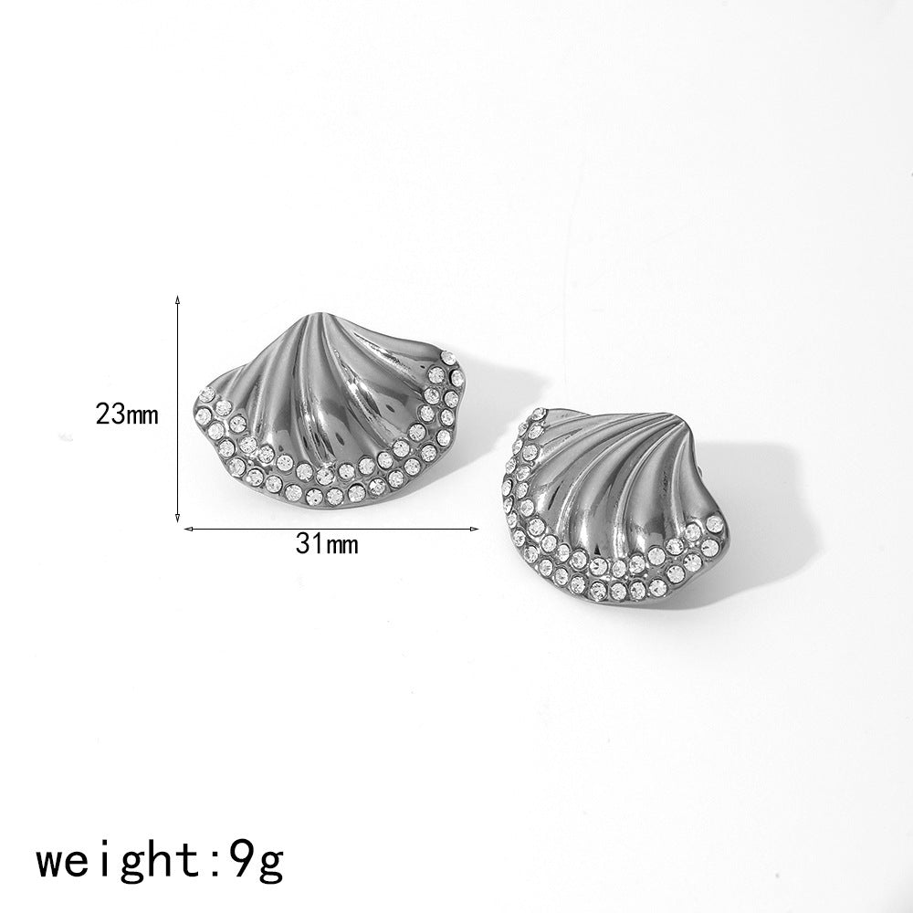 Stainless Steel Earrings For Women - TE6946 S - electronic accessories