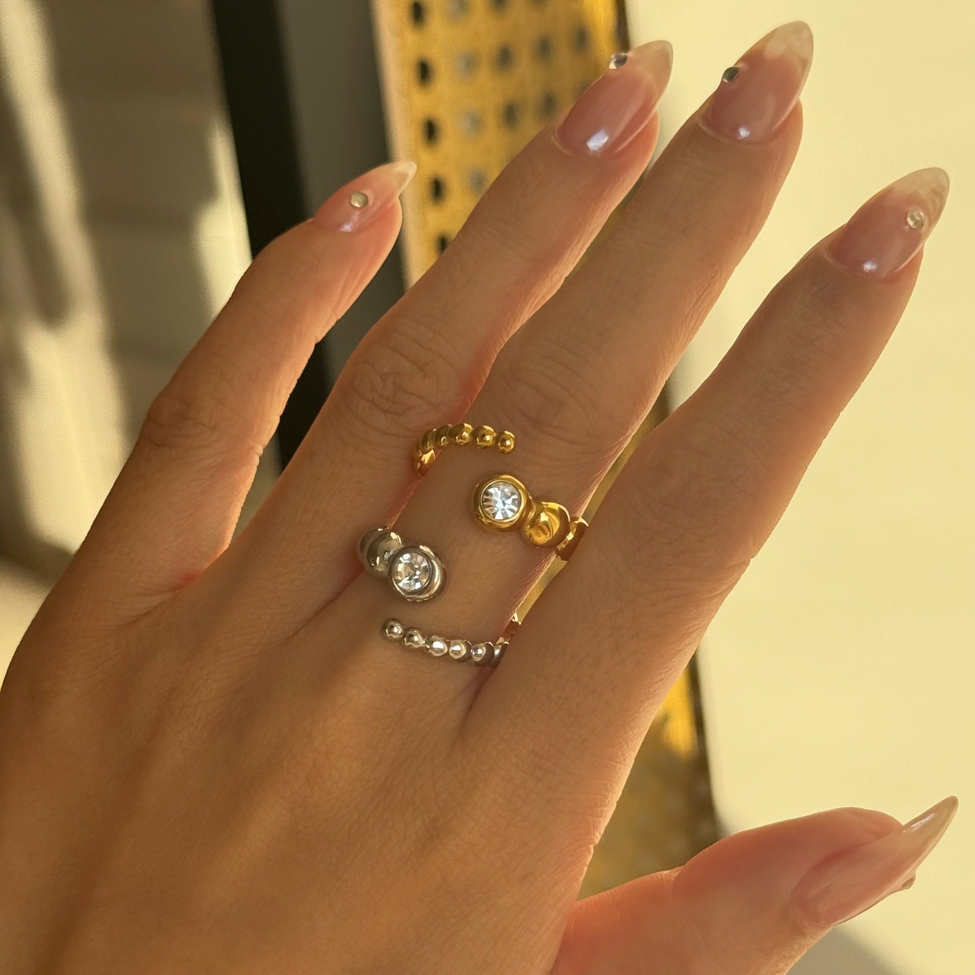 Stainless Steel Fashion Ring Advanced Sense - electronic accessories