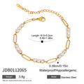 Stainless Steel Full Diamond Tennis Chain Women’s Bracelet - JDB0112065 - electronic accessories