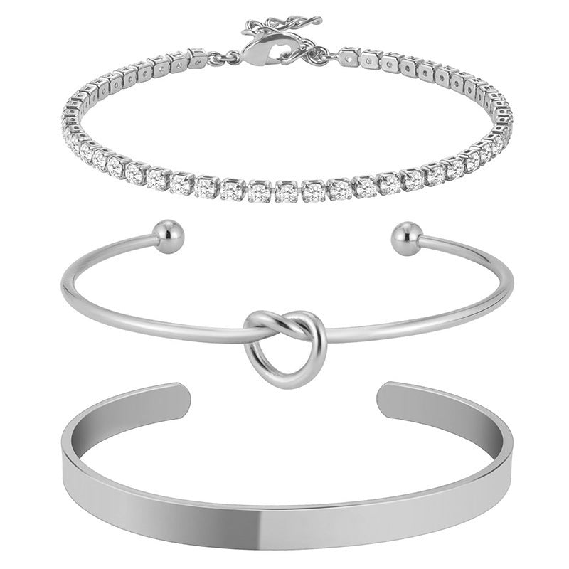 Stainless Steel Heart Knot Bracelet - electronic accessories