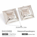 Stainless Steel High-grade Irregular Earrings - EH11245S / 18K Real Gold - electronic accessories