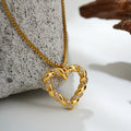 Stainless Steel Micro Inlaid Zircon Love Twist Necklace - Gold - electronic accessories