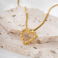 Stainless Steel Micro Inlaid Zircon Love Twist Necklace - Gold - electronic accessories