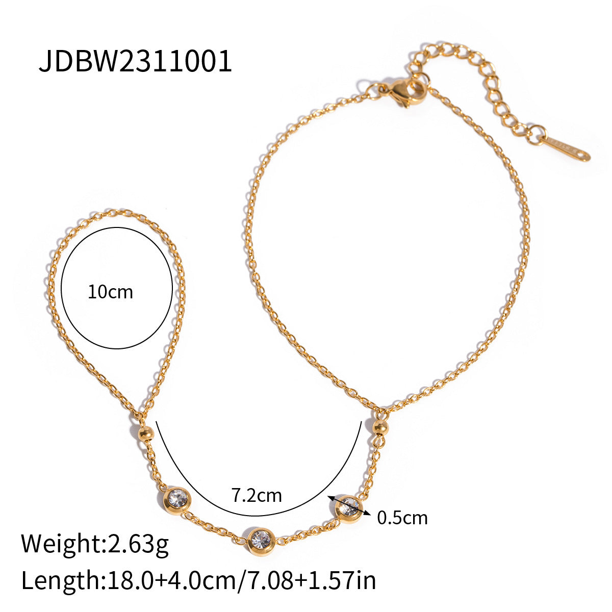Stainless Steel Mitten-type Bracelet Female Special-interest Design - JDBW2311001 - electronic accessories