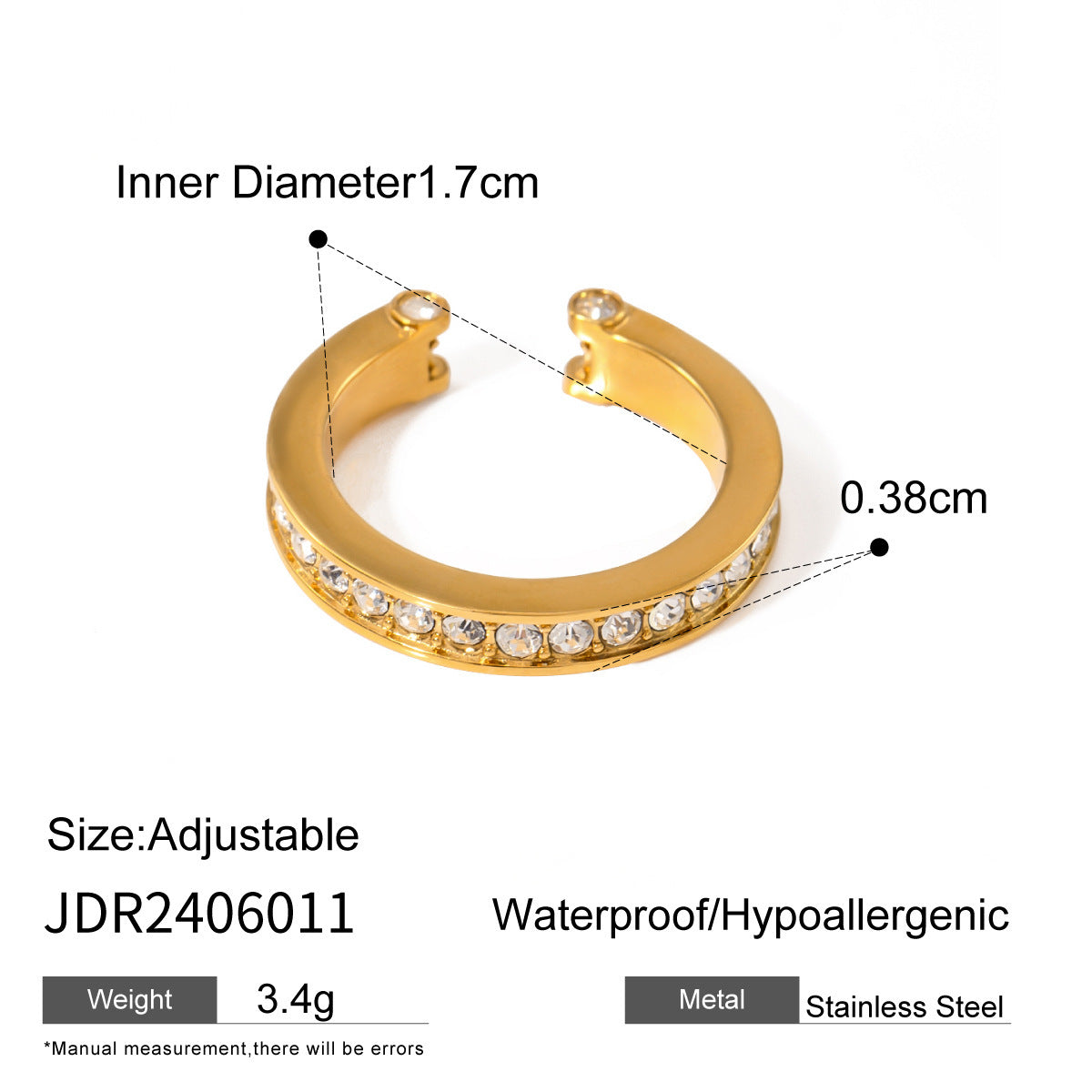 Stainless Steel Mitten-type Bracelet Female Special-interest Design - JDR2406011 - electronic accessories