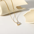 Stainless Steel Necklace 18K Gold Plating Drop-shaped - electronic accessories