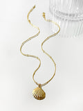 Stainless Steel Ocean Elements Cold Real Gold Electroplated Color Necklace - Shell - electronic accessories
