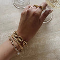 Stainless Steel Open Bracelet for Women - JDB2012629 / 17.5cm