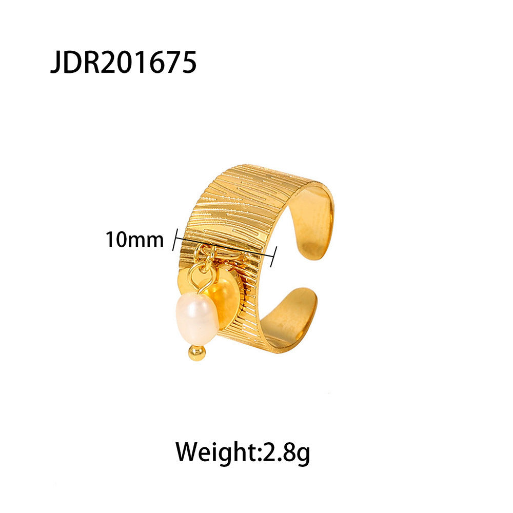 Stainless Steel Pendant Ring Titanium No Fading - JDR201675 - electronic accessories