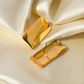Stainless Steel Rectangular Glossy Earrings