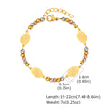 Stainless Steel Round Beads Virgin Gold Bracelet - BR2418G01 - electronic accessories