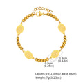 Stainless Steel Round Beads Virgin Gold Bracelet - BR2418G02 - electronic accessories