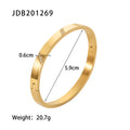 Stainless Steel Round Zircon Tennis Chain Bracelet - JDB201269