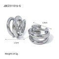 Stainless Steel Three-layer Ear Clip - JDE2311016-S