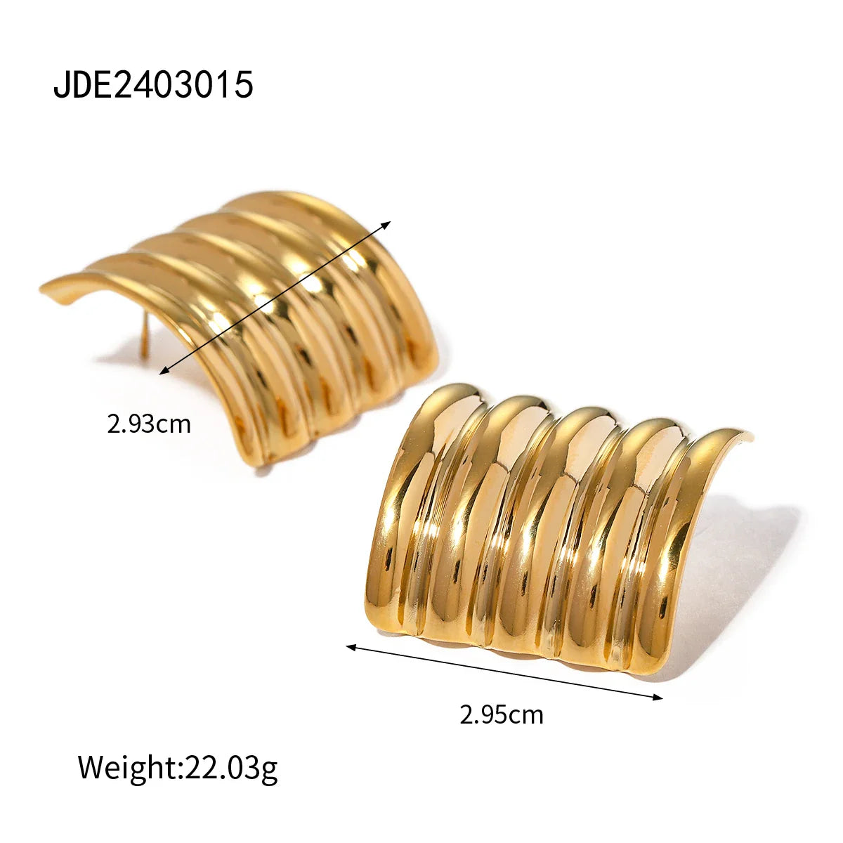 Stainless Steel Vintage-Inspired Waterproof Stud Earrings - JDE2403015