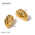Stainless Steel Vintage-Inspired Waterproof Stud Earrings - JDE2403036