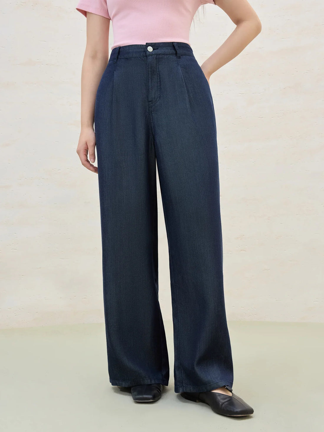 Straight-Leg Pants Versatile Staple Women Casual Trousers