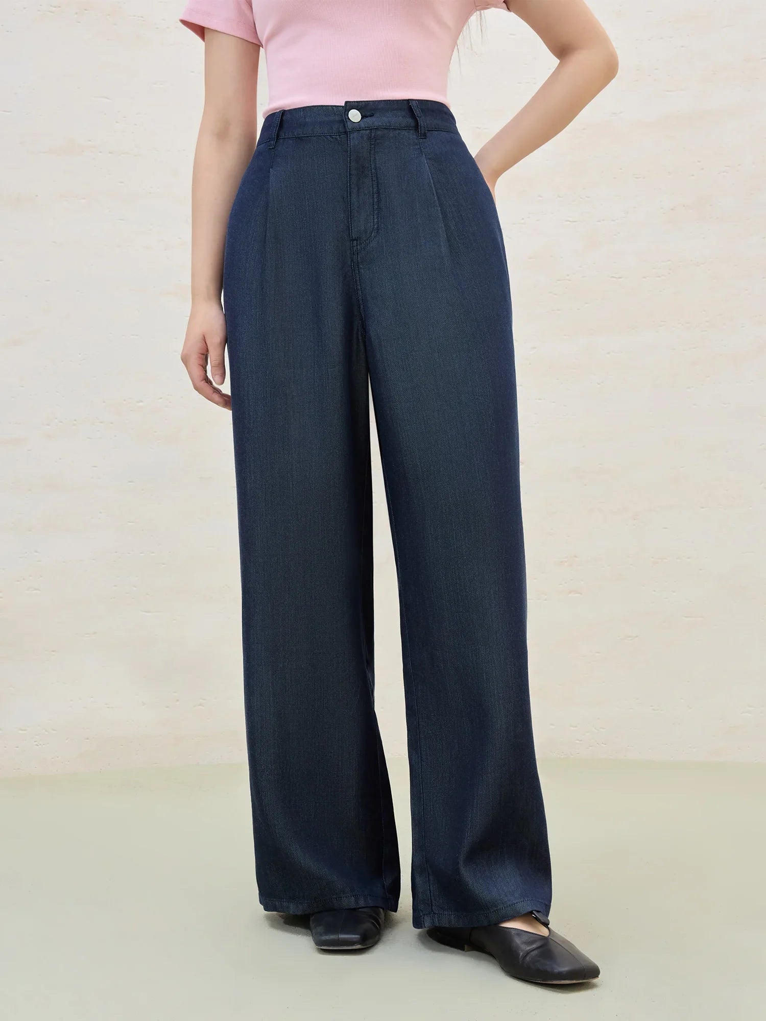 Straight-Leg Pants Versatile Staple Women Casual Trousers